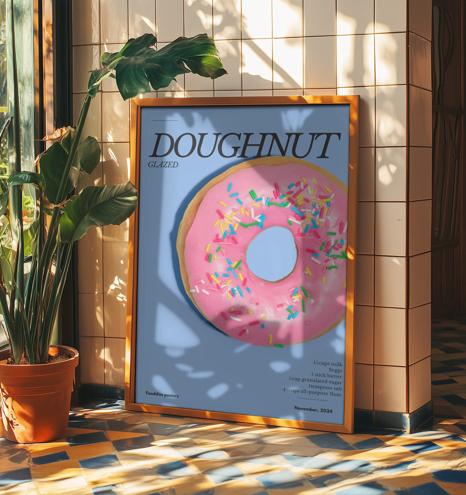 Pink Glaze Doughnut | Poster