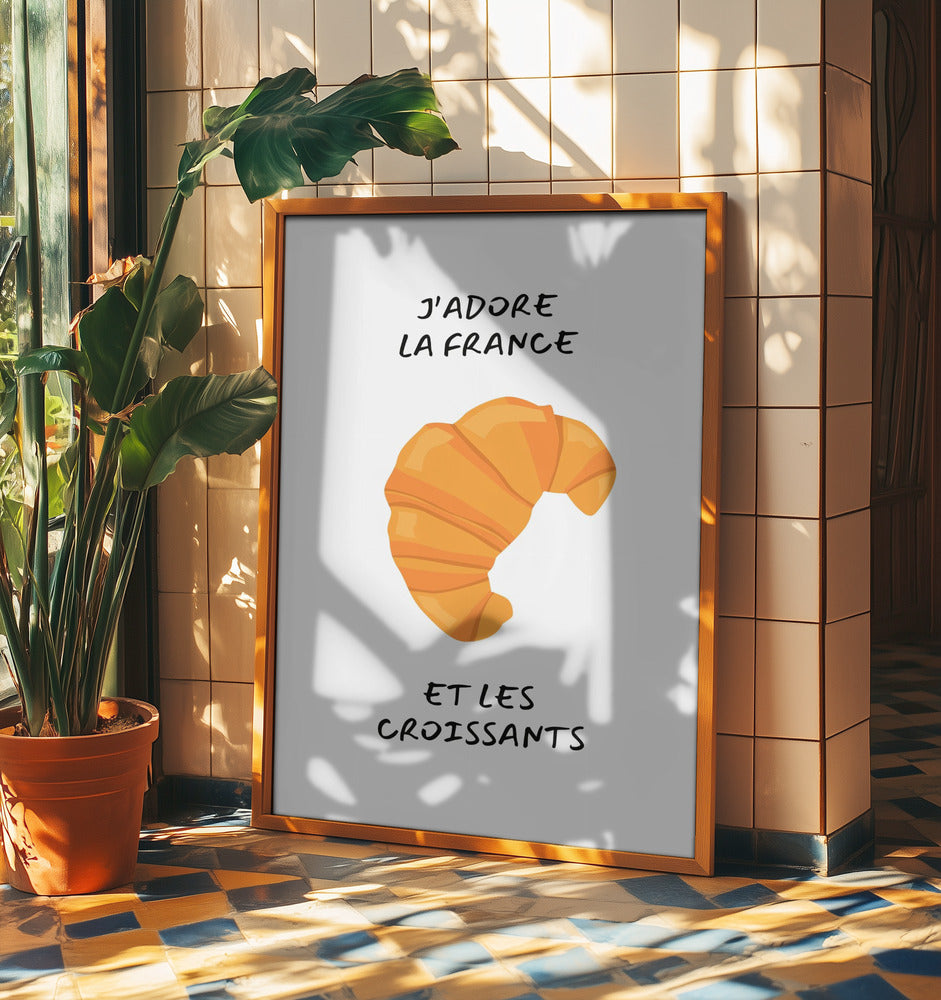 J´adore la france, Croissant | Poster
