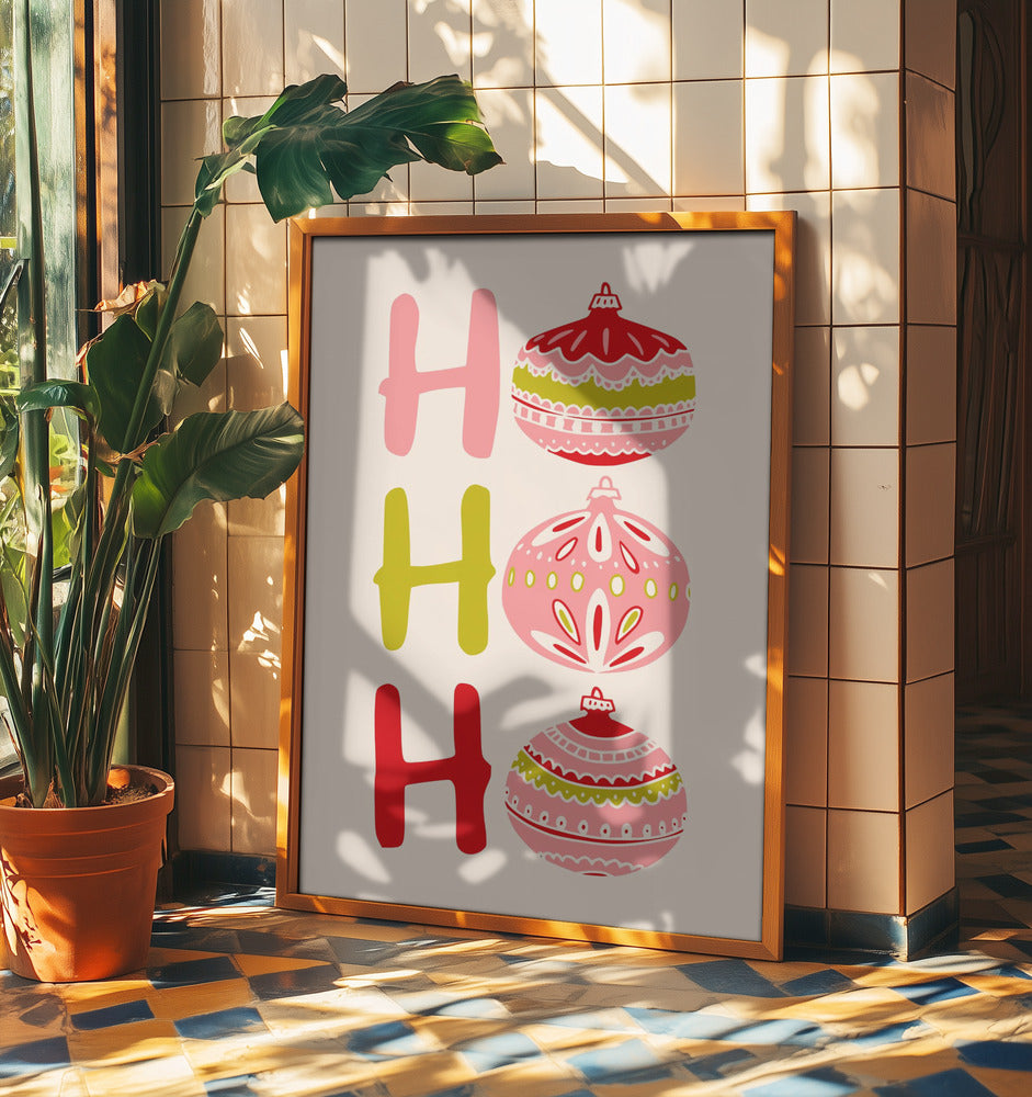 HoHoHo Cheerful little Christmas Illustration | Poster