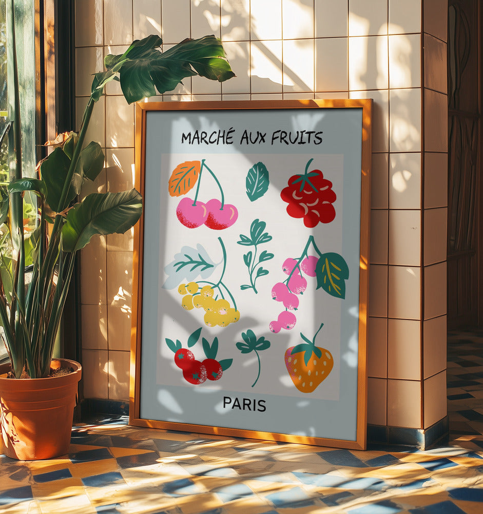 Fruktmarknaden i Paris | Affisch