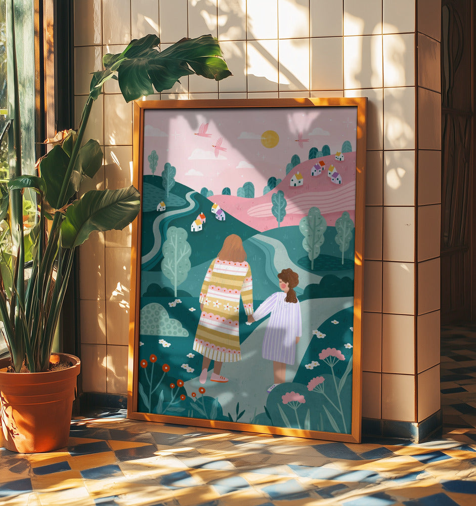 Mum Daughter In Nature | Poster