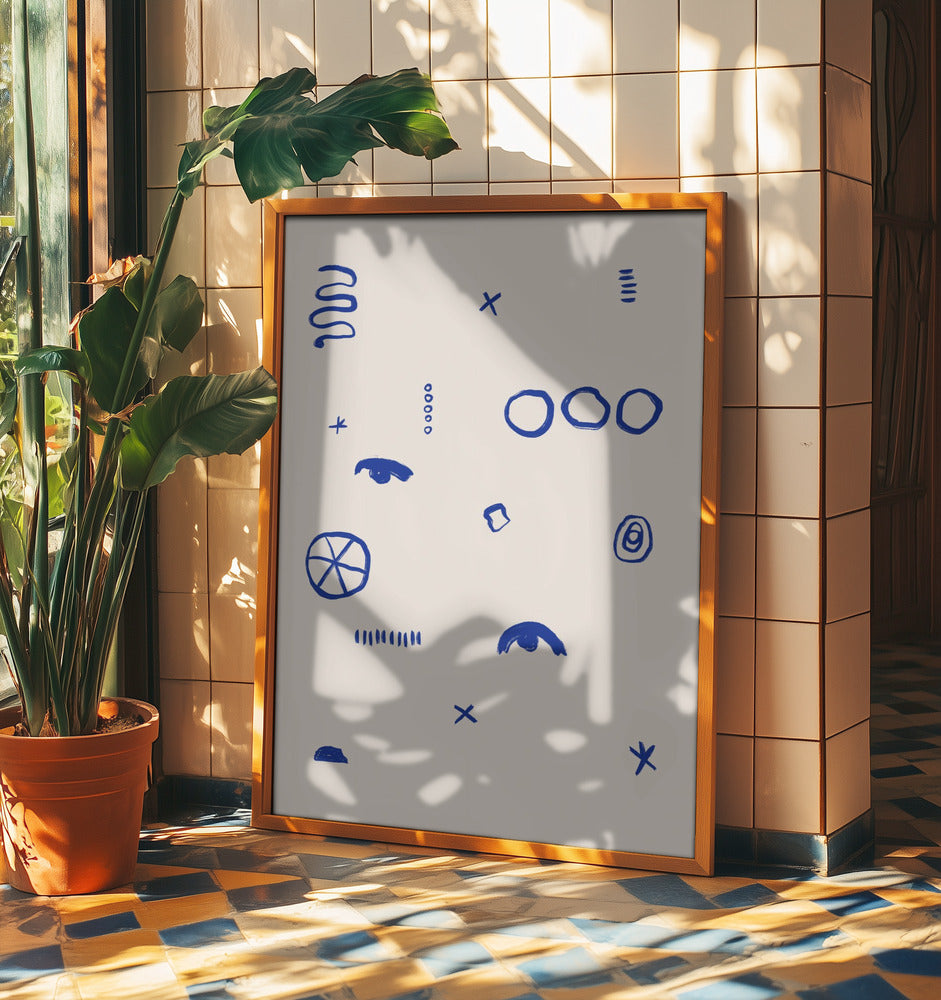 Blue Symbols Dance | Poster