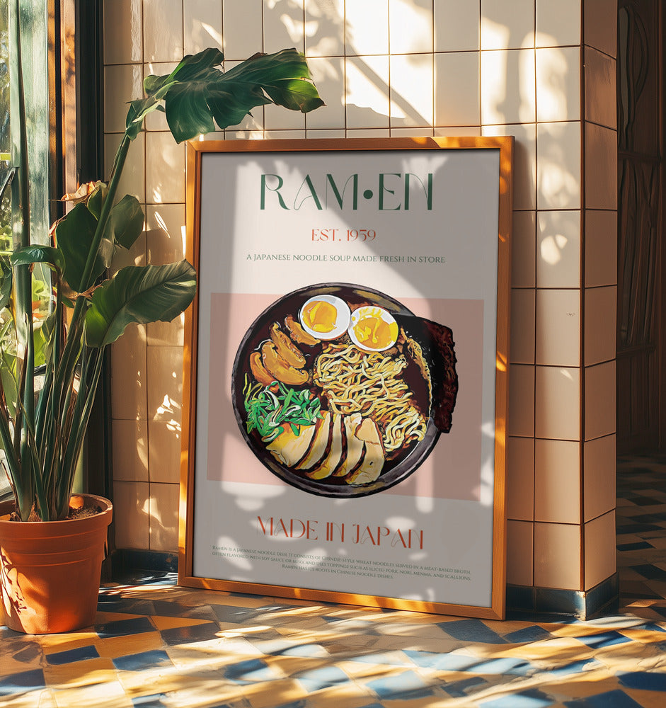 Savoring Japanese Ramen Bowl | Poster