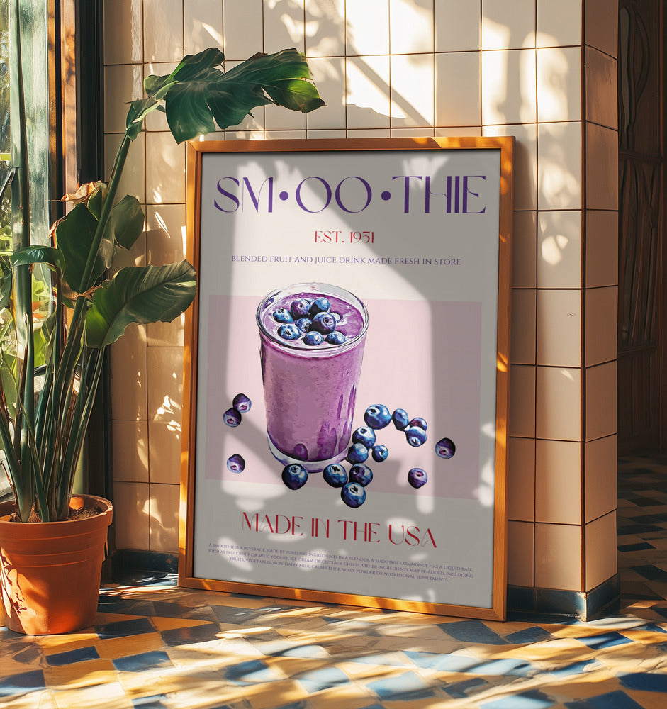 Blueberry Smoothie Illustration | Poster