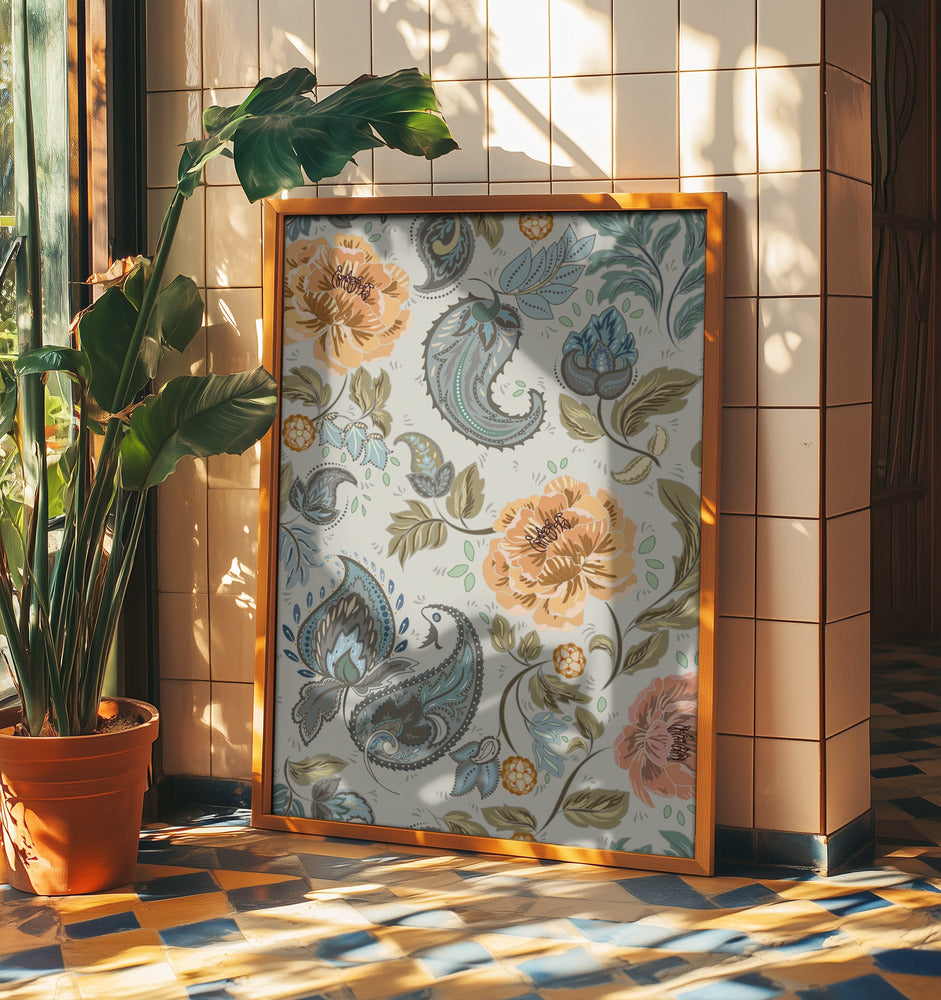 Floral Heritage paisley Antique pattern | Poster
