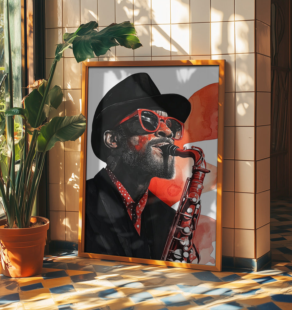 Saxophonist Musikkunst | Poster
