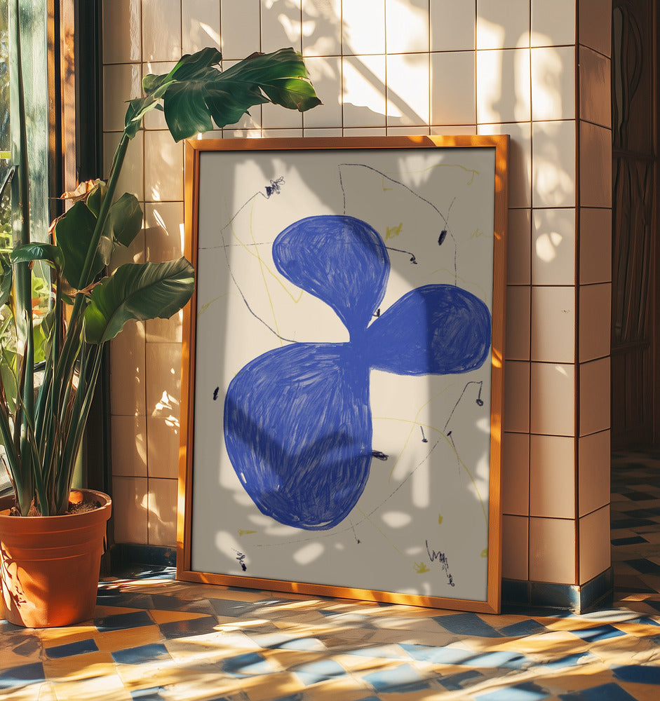 Blue Abstract Flow | Poster