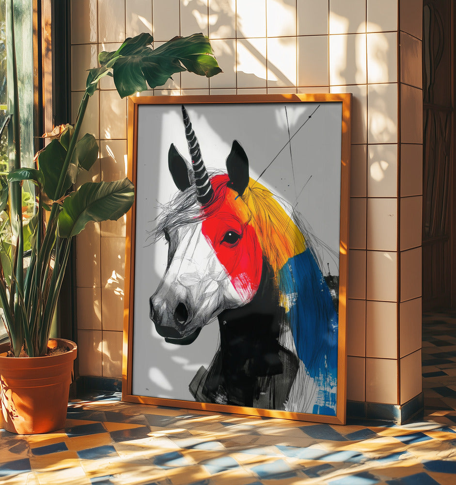 Unicorn rainbow art | Poster