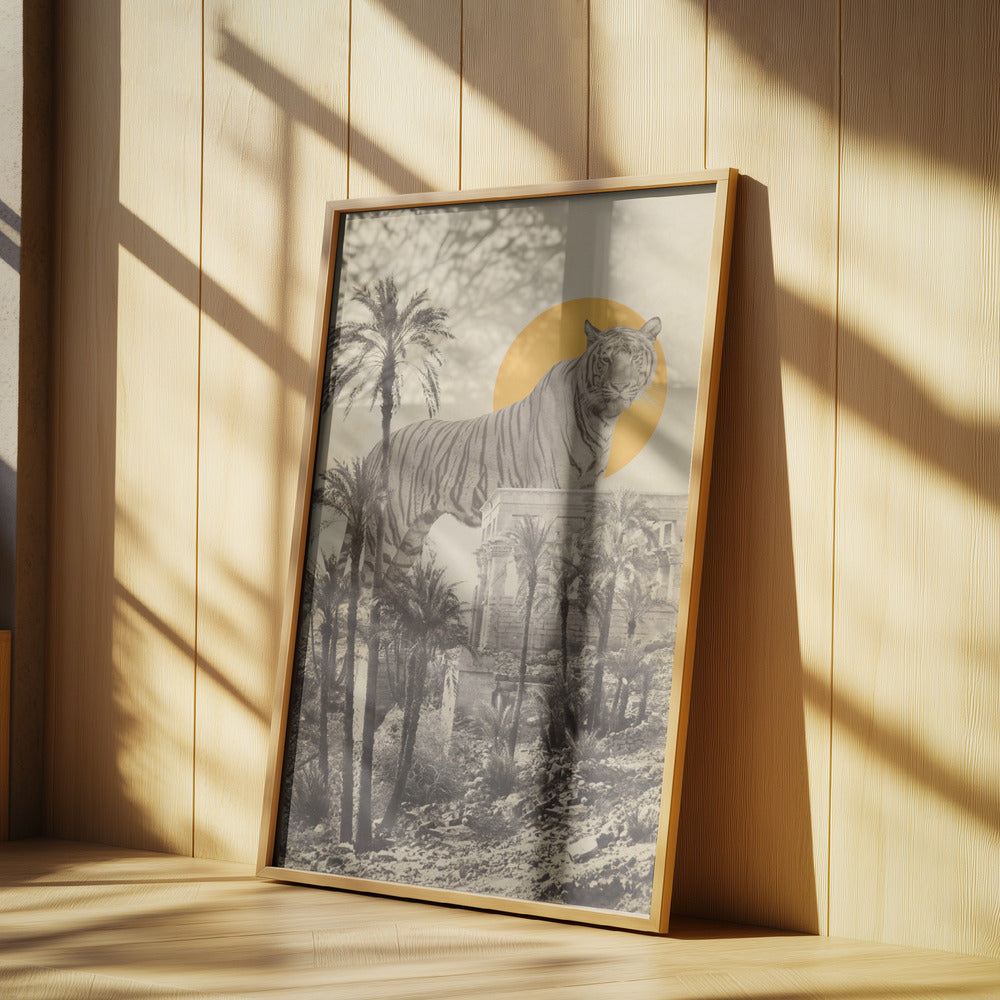 Giant Tiger In Ruins | Poster