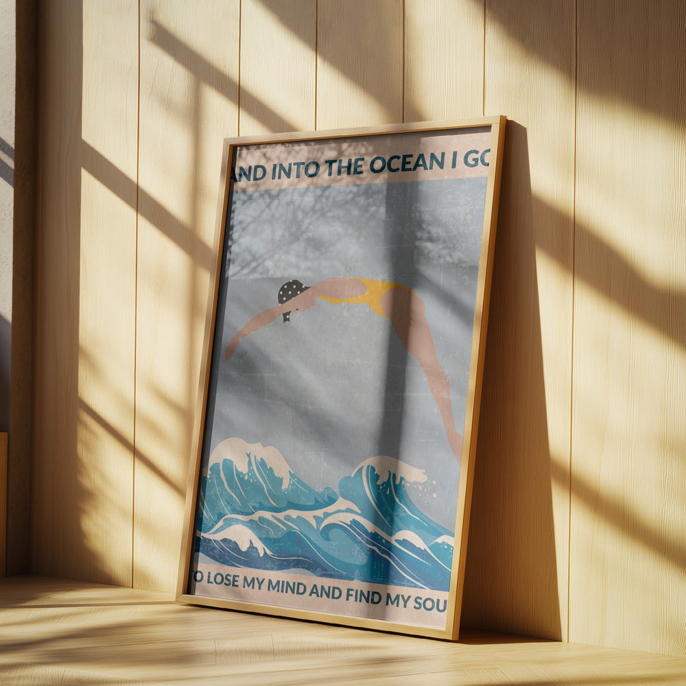 Into the Ocean (blue) Standard Wall Art | Poster