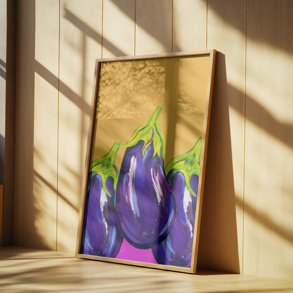Groovy Aubergines | Poster
