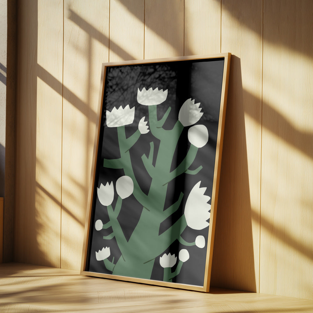 Nocturnal White Blossom | Poster