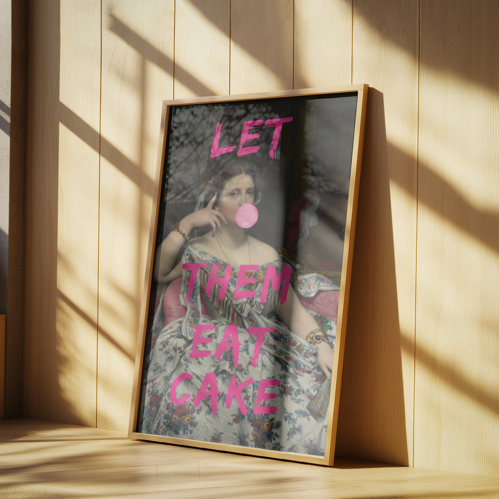 Let Them Eat Cake, Bubble Gum Vintage Portrait | Poster