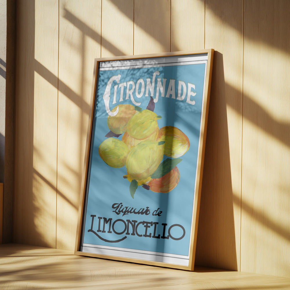 Citronnade Limoncello On Blue and Black | Poster