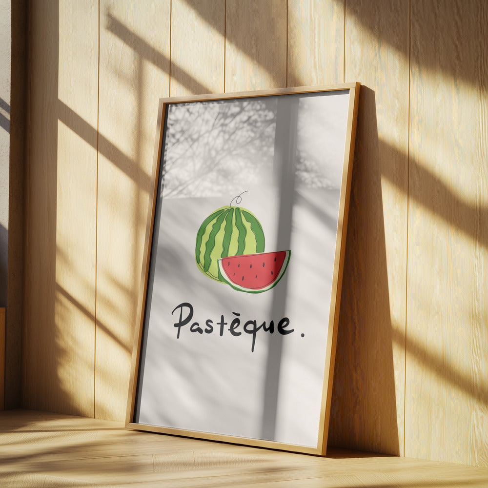 Modern French Fruits Collection "Watermelon / Pastèque" | Poster
