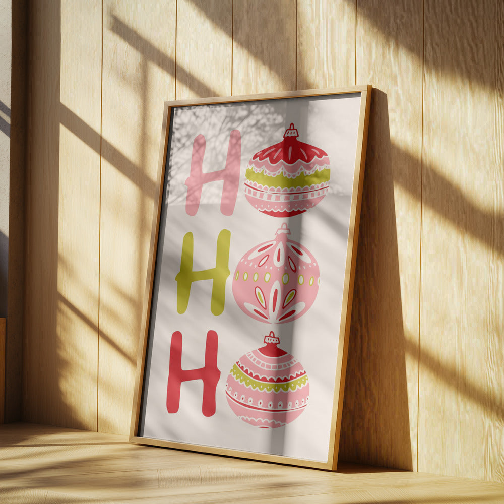 HoHoHo Cheerful little Christmas Illustration | Poster