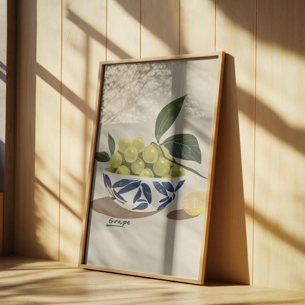 Schale mit Trauben | Poster