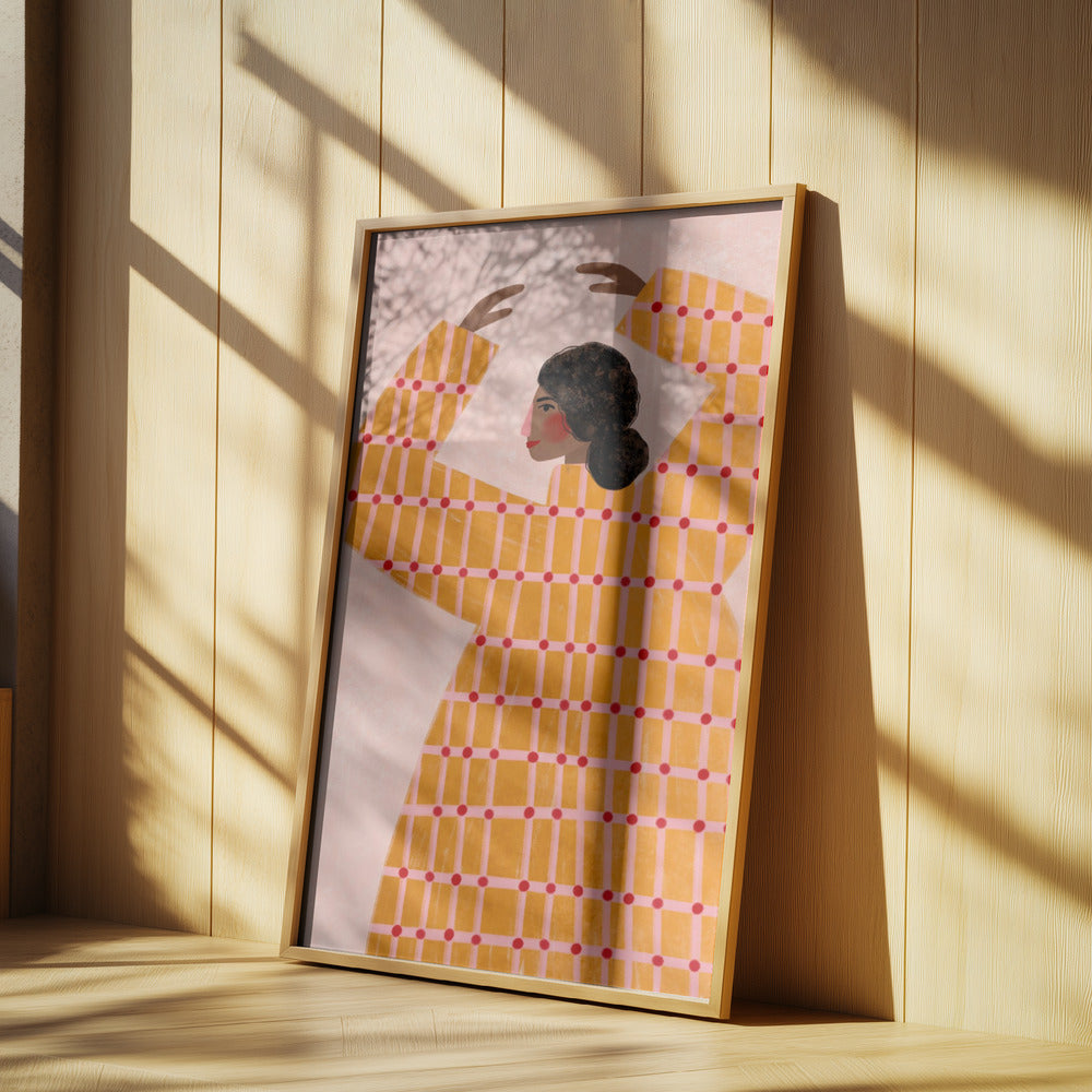 Kvinnan med den rutiga klänningen | Poster