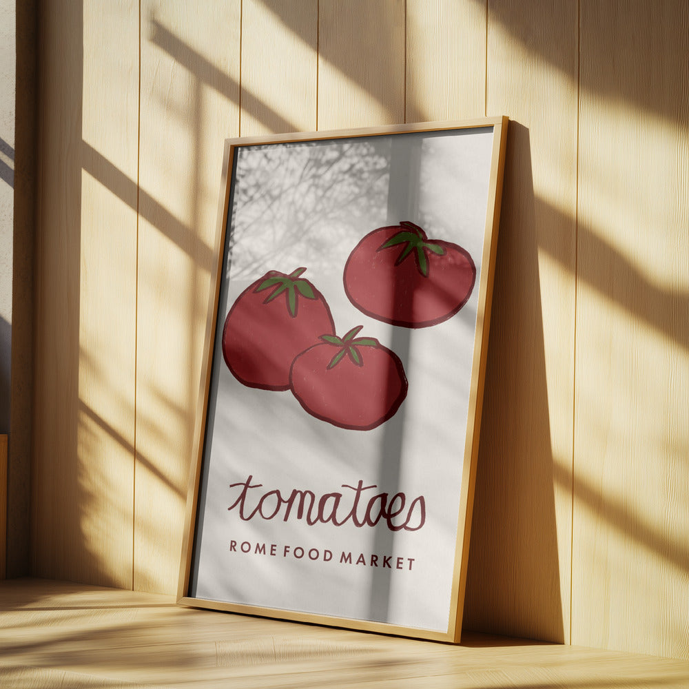 Matkonst - Tomater Roms matmarknad | Poster