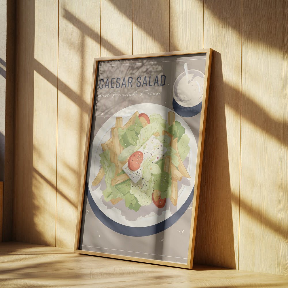 Caesar Salad and French Fries | Poster