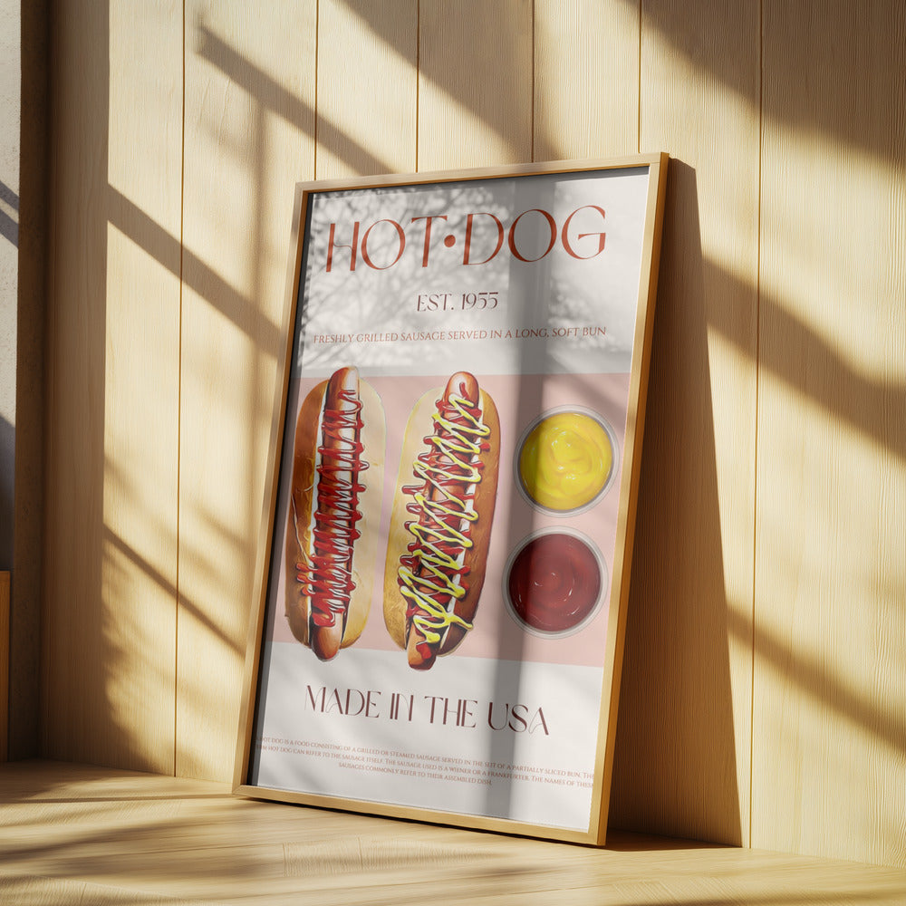 Hot Dogs with Mustard and Ketchup | Poster