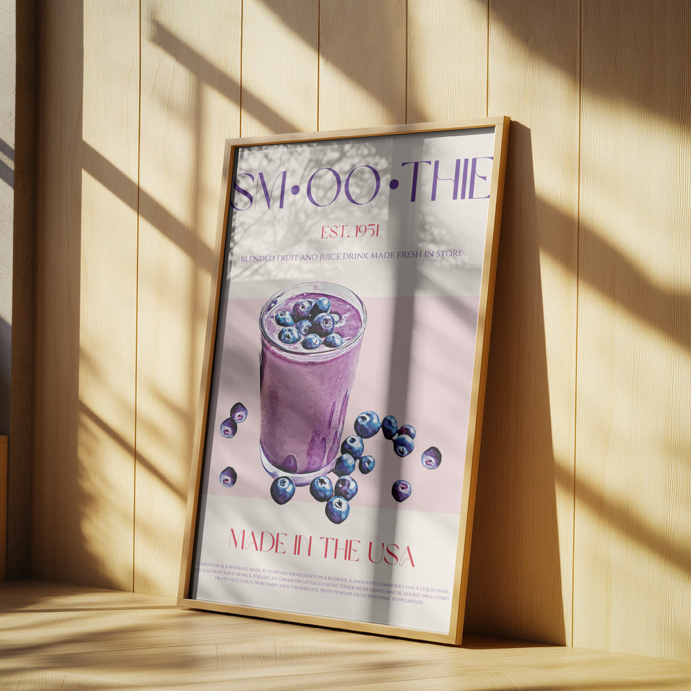 Blueberry Smoothie Illustration | Poster