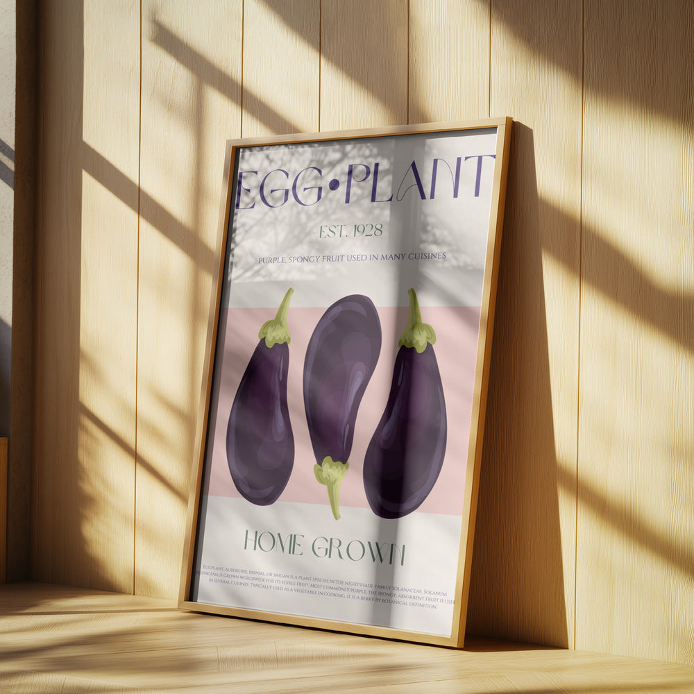 Three Vibrant Purple Eggplants | Poster