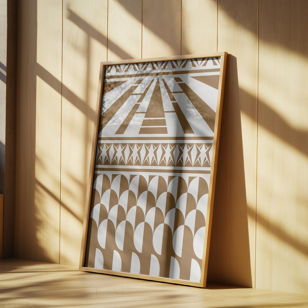 Minimalist art deco geometric brown | Poster