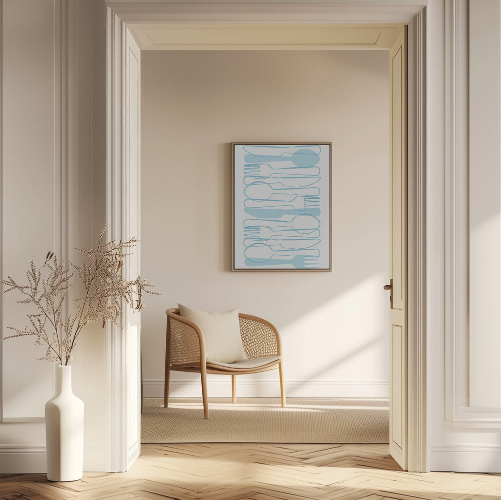 Blå bestick | Poster
