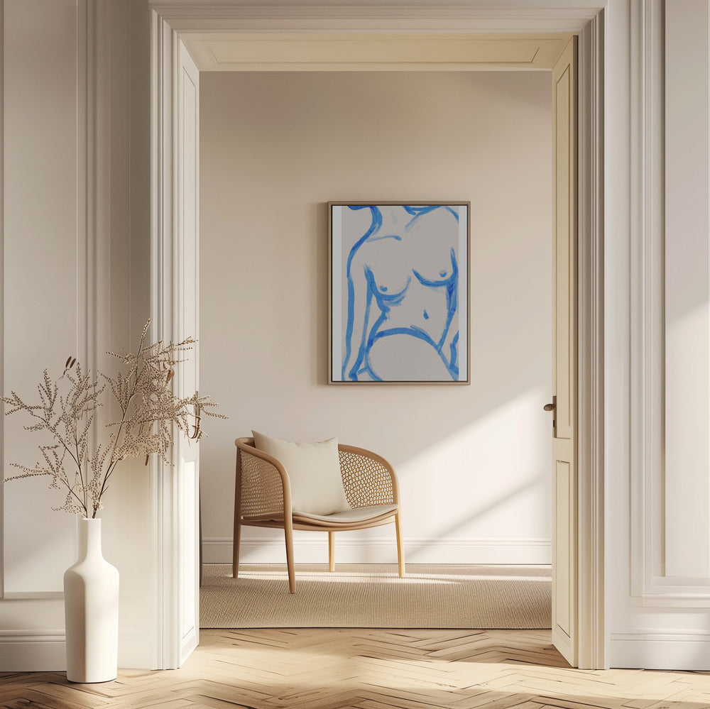Blue Contour Nude | Poster