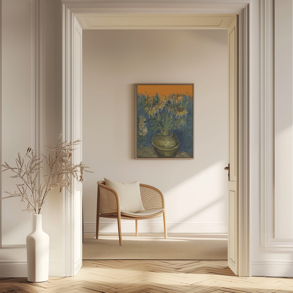 Kollage av solrosor och stänket Van Gogh | Poster