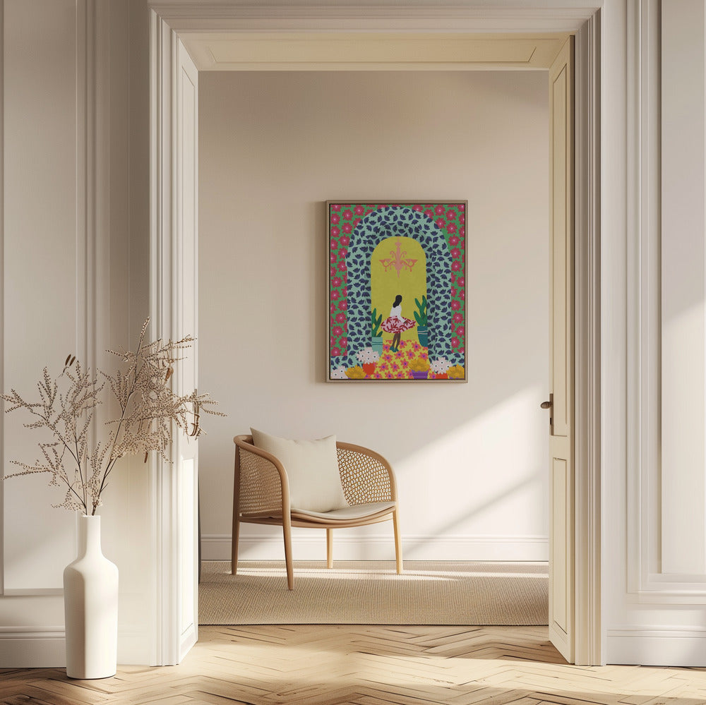Floral Portal Girl | Poster