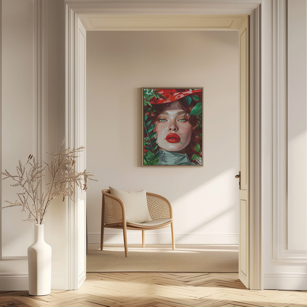 Woman With Green Eyes portrait | Poster