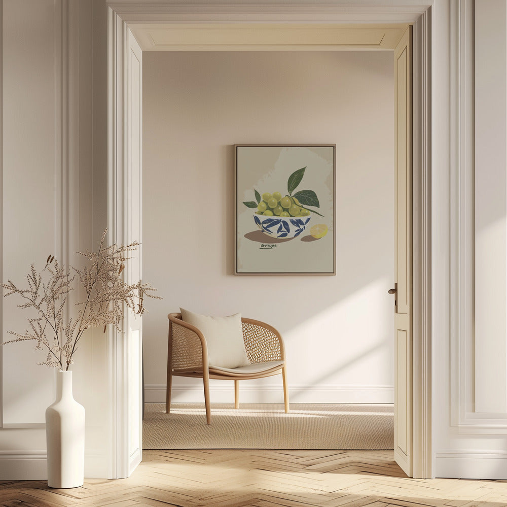 Schale mit Trauben | Poster