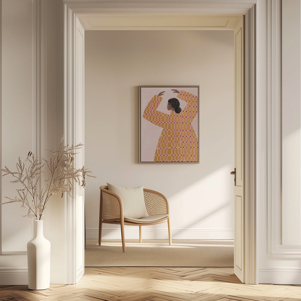 Kvinnan med den rutiga klänningen | Poster