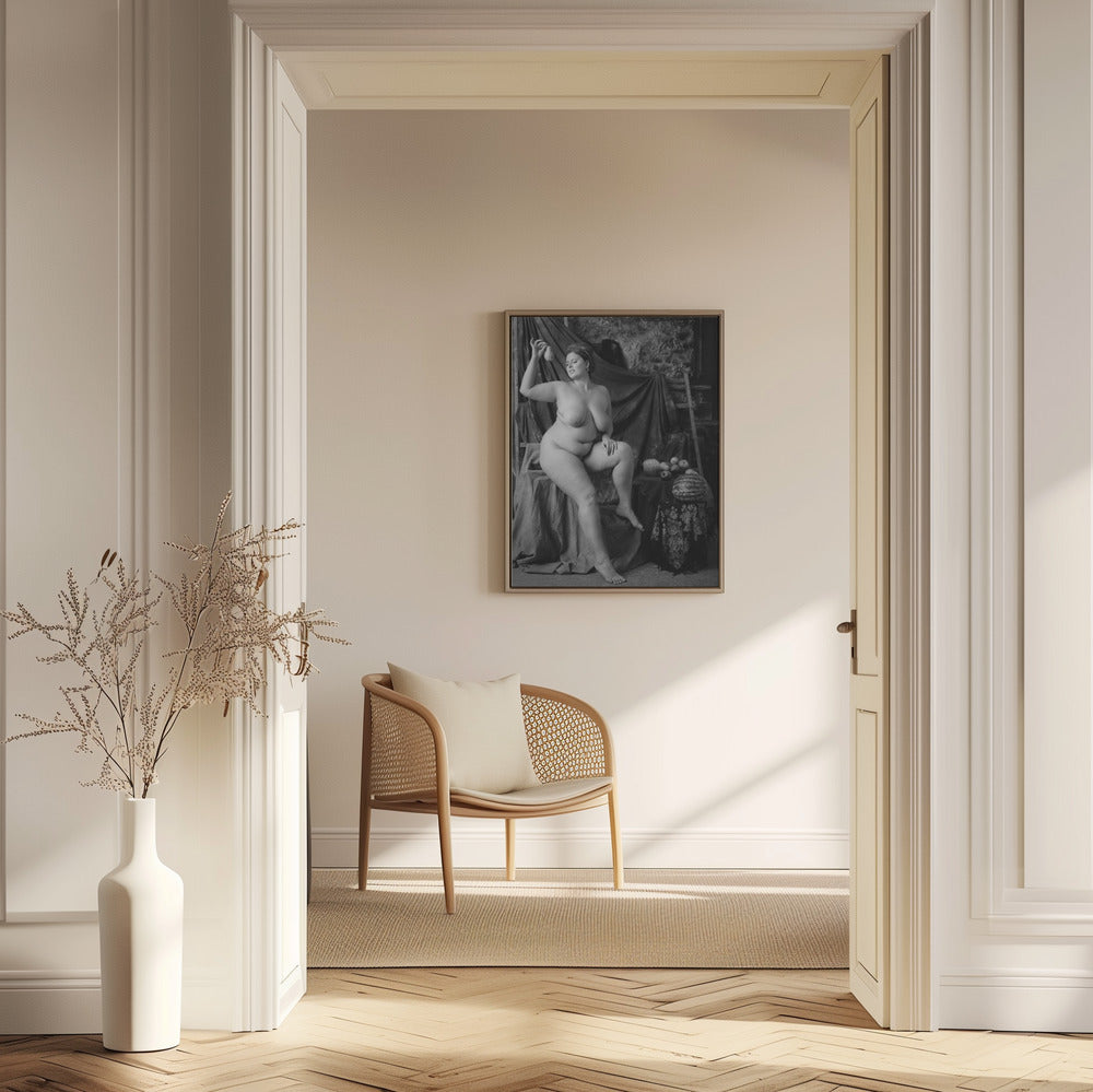 portrait of a girl with a pear | Poster