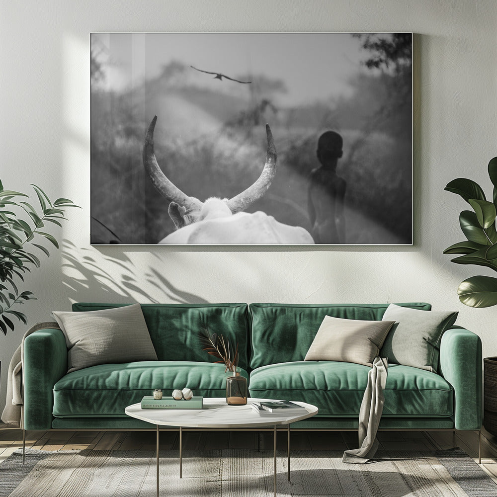 Boy and Cow | Canvas