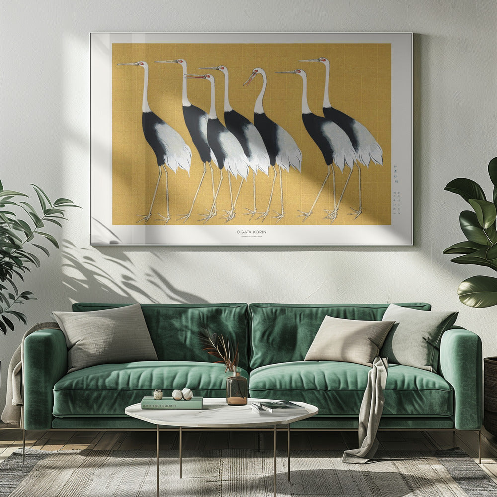 Grue à couronne rouge du Japon | Toile