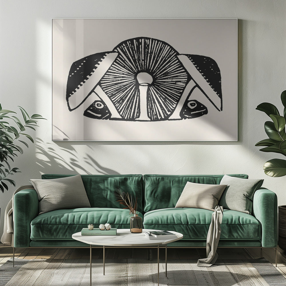 Trois Champignons 1892 Beige | Toile