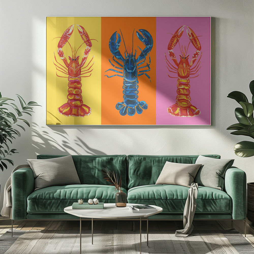 Homard Langoustines Pop Art 3 | Toile