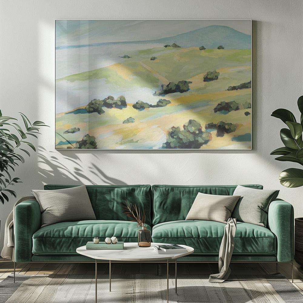 Brouillard et collines | Toile