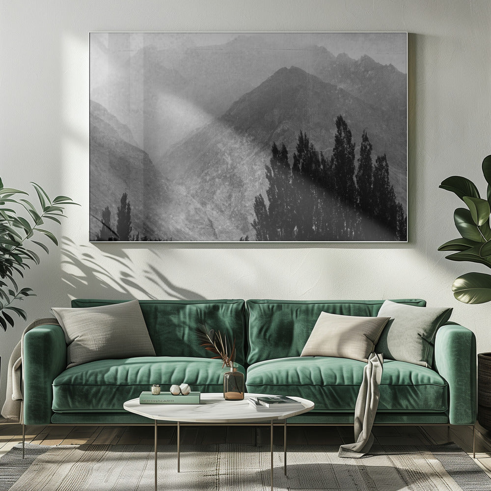 Arbres dans les montagnes | Toile
