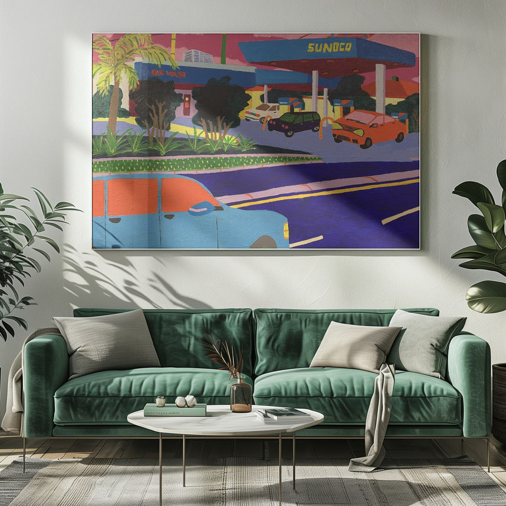 Station Sunoco | Toile