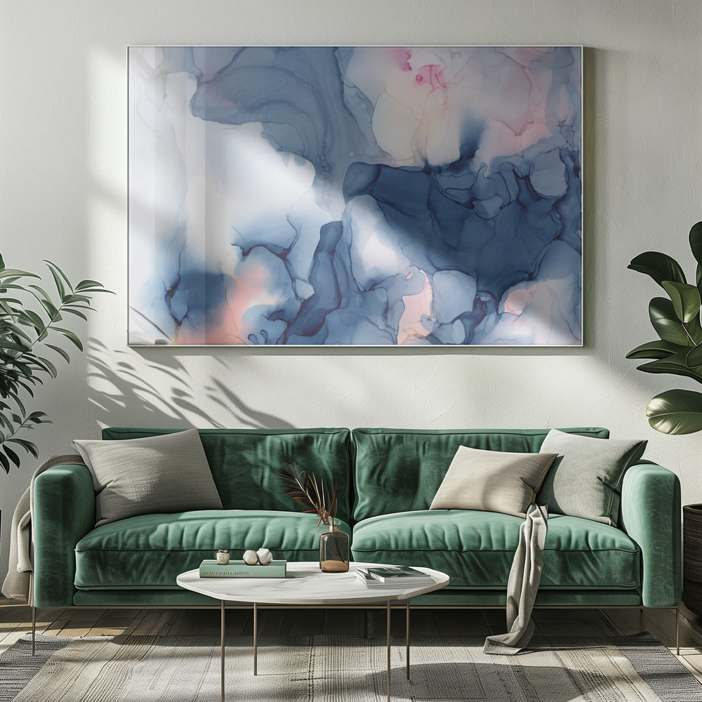 Fluid Blue And Pink Hues | Canvas