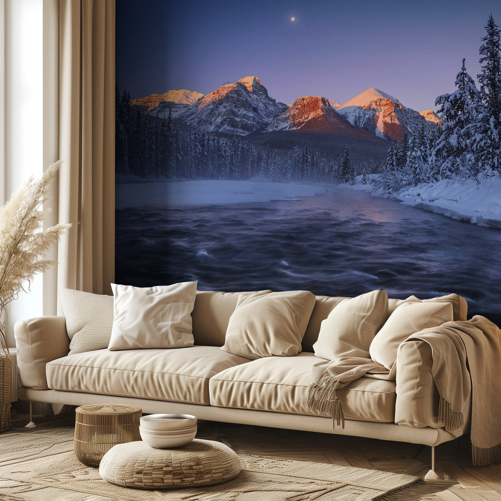 Montañas Rocosas canadienses de invierno | Papel Pintado Fotográfico