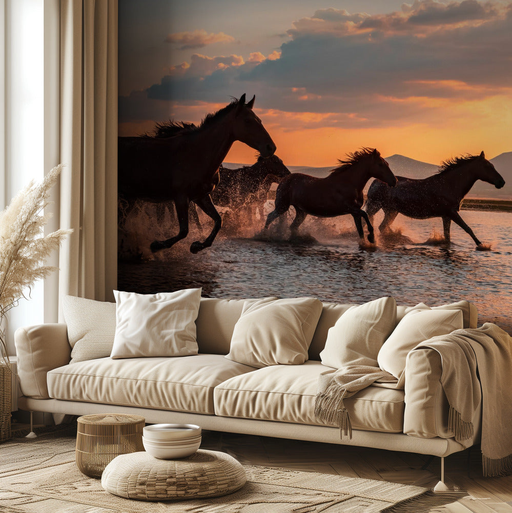 CABALLOS DE AGUA | Papel Pintado Fotográfico