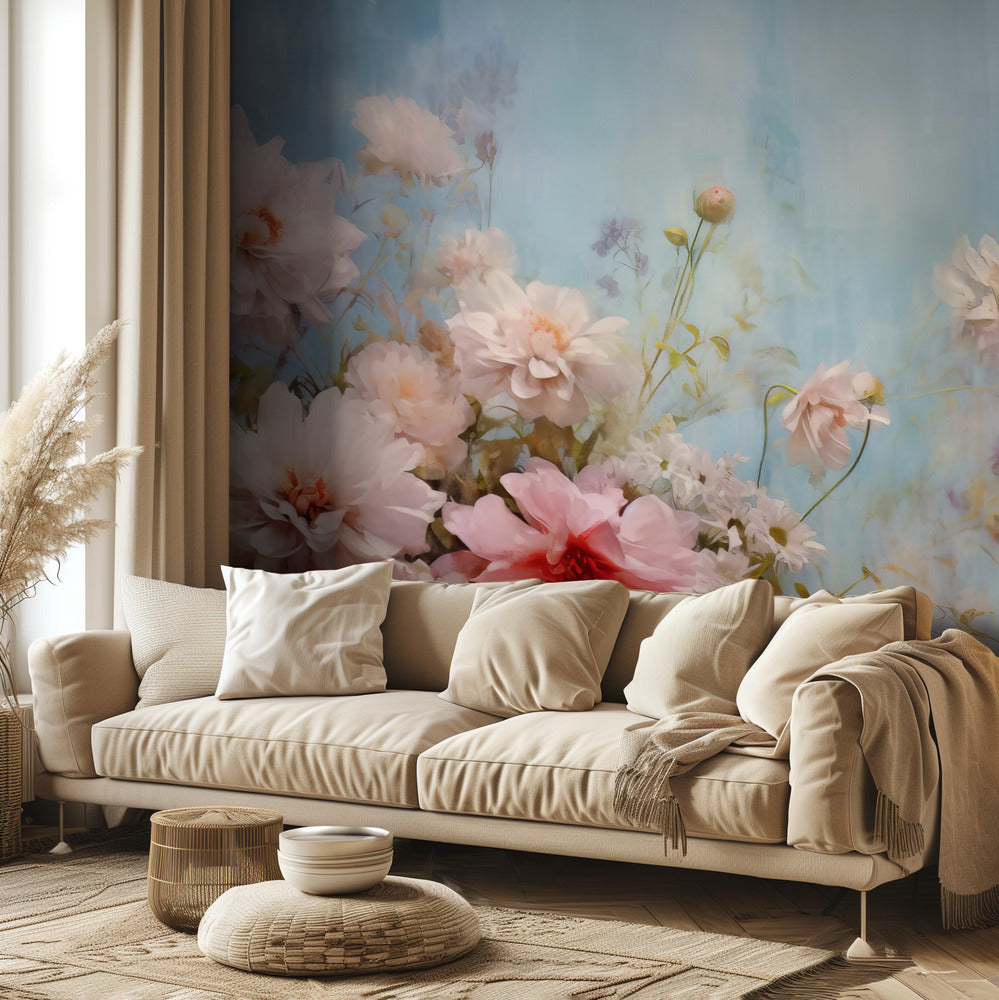 Fa Vintage Blommor 65 | Fototapet
