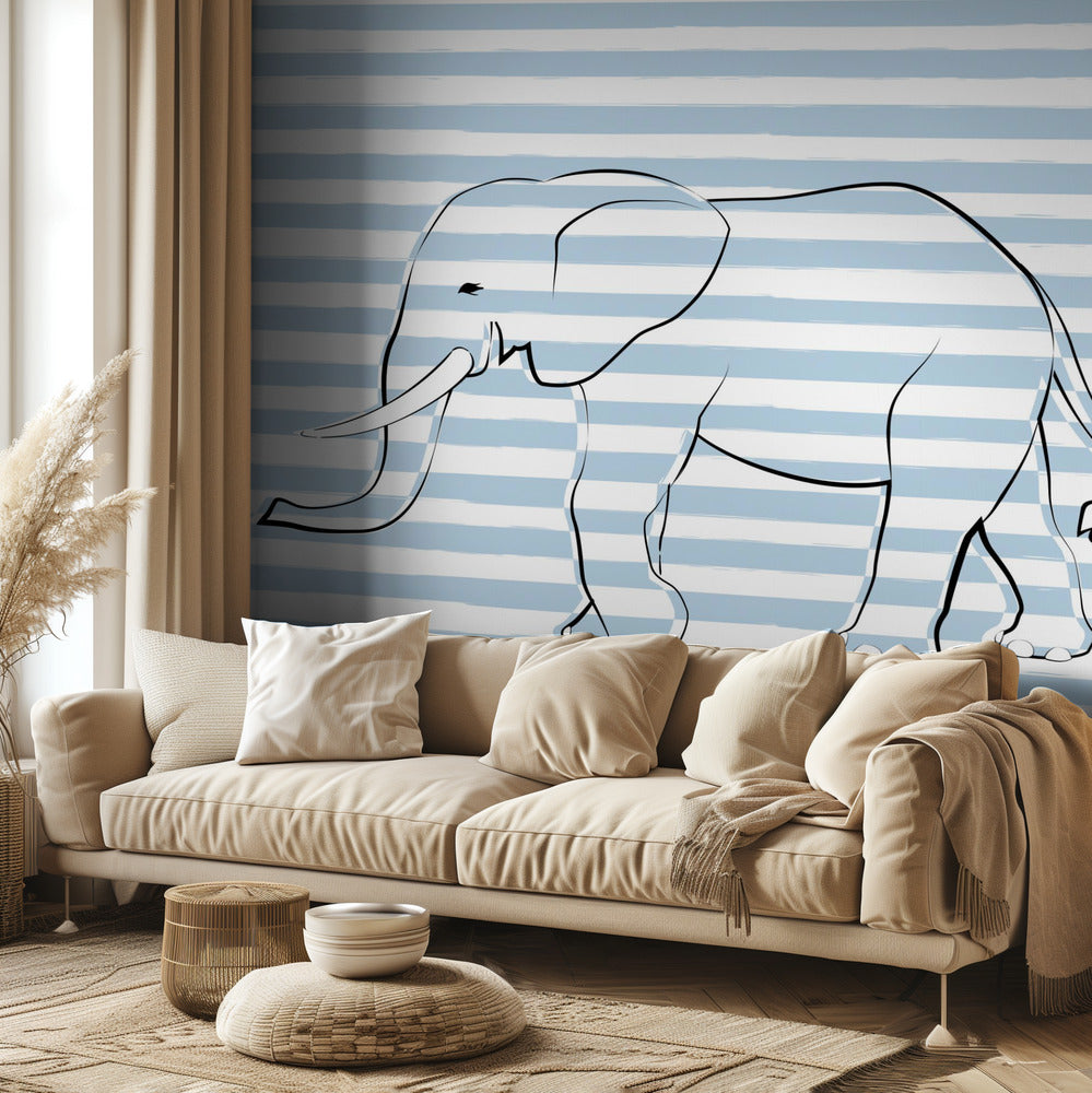 Striped Elephant Bow | Wallpaper