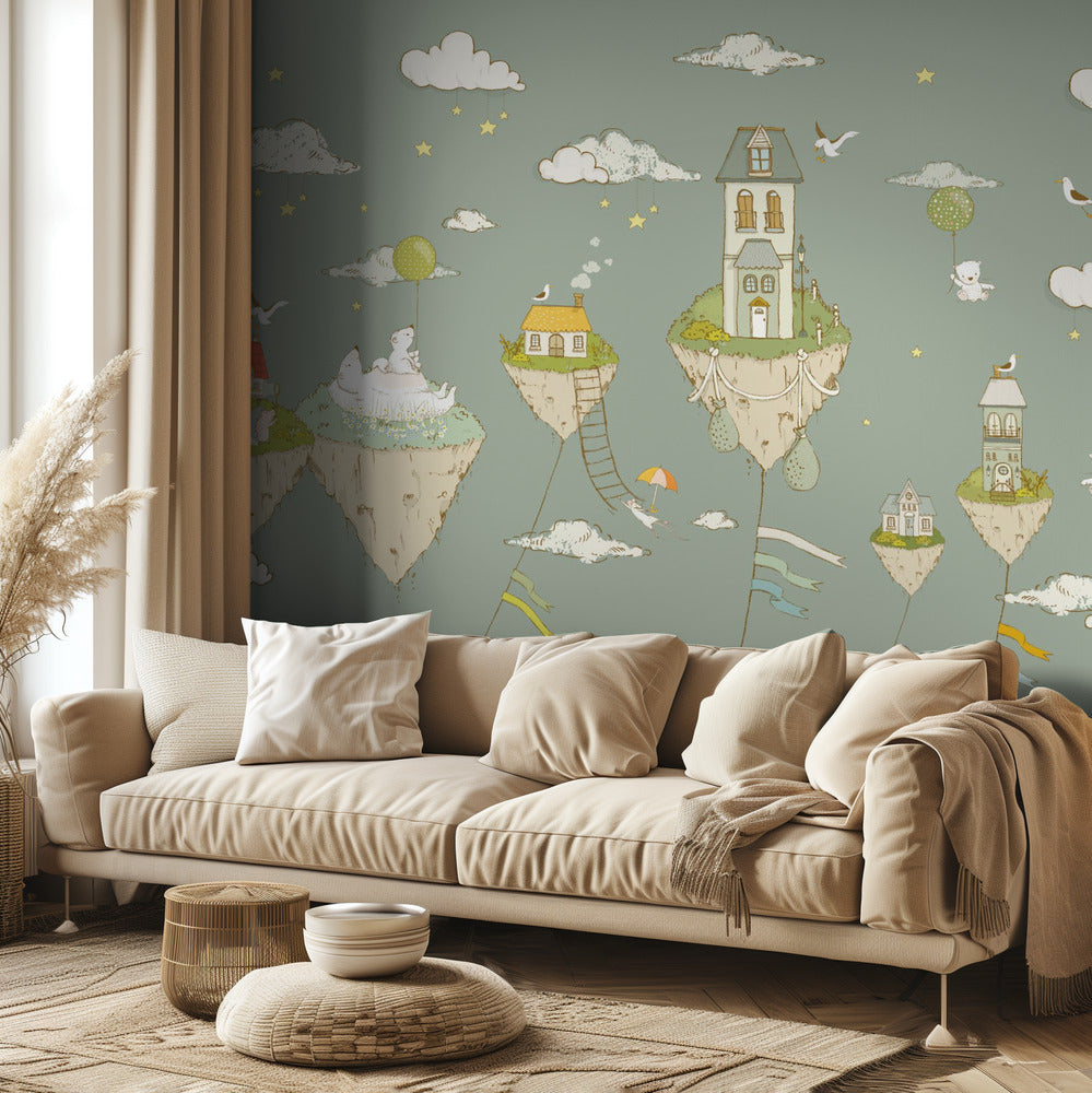 Islas flotantes_FogGreen | Papel Pintado Fotográfico