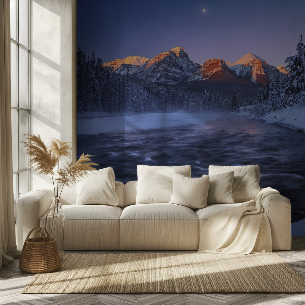 Montañas Rocosas canadienses de invierno | Papel Pintado Fotográfico